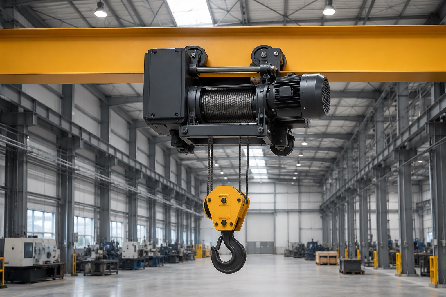 Electric wire rope hoist for crane lifting systems